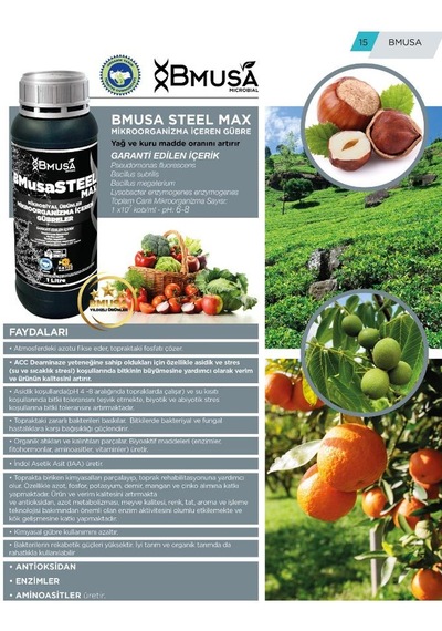 Bmusa Steelmax 1lt Mikrobiyal Gübre 1 L