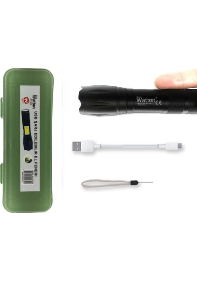 Powerbank Özellikli Uzun Menzilli El Feneri Wt-039.gzpmi Renkli