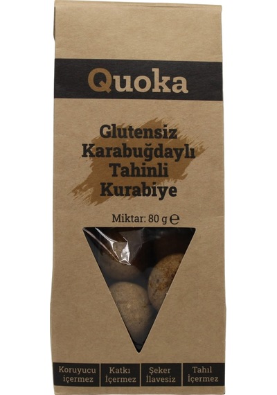 Quoka Glutensiz Rafine Şekersiz Tahinli Kurabiye 80 G