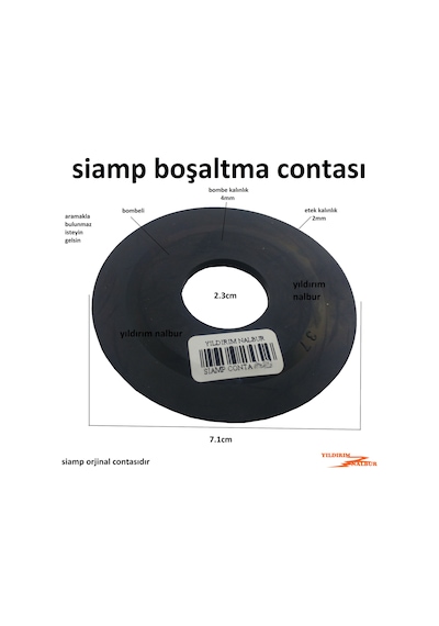 Siamp Contası Rezervuar İç Takım Contası Basmalı İç Takım