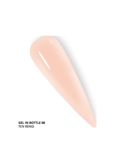 Gel In Bottle No.08, Akıllı Fırçalı Protez Tırnak Jeli, Ten Rengi, 18 Ml