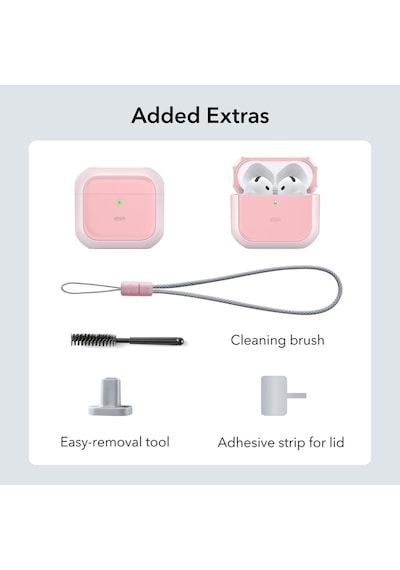 Esr Apple Uyumlu Airpods 4 2024, Halolock Orbit Hybrid Magsafe Kılıf Pink