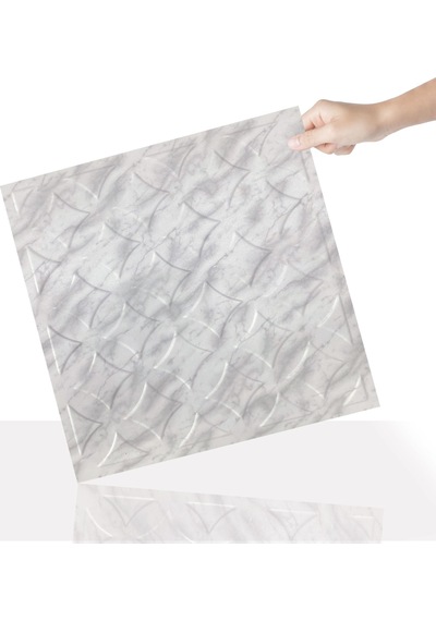 3 Boyutlu Duvar Paneli Kabartmalı Retro Desen Pvc 41x41 Cm/ 6 Adet /1 M² Mermer