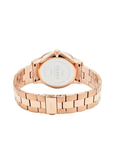 Obaku Denmark V247xdvesv Quartz Çelik Rose Yeşil Kadran 42 Mm Erkek Kol Saati Rose Gold