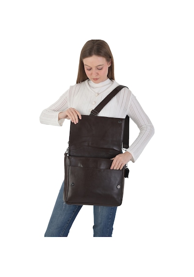 Erzeno Hakiki Deri Unisex Kahverengi Laptop Çantası Notebook Çantası Macbook Çantası Ve Evrak Çantası Kahverengi - 771182288 Kahverengi