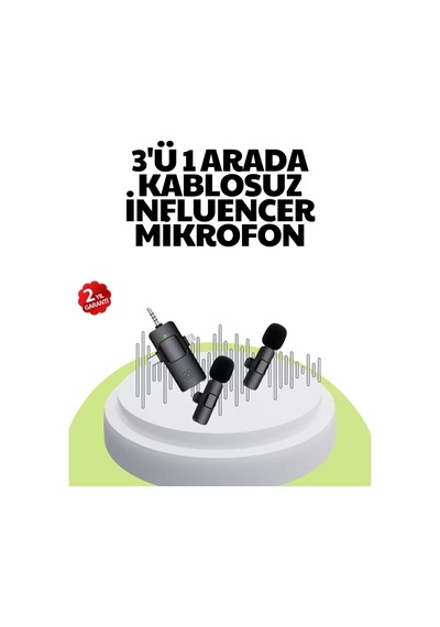 Çok Yönlü Mikrofon - Net Ses, Uzun Pil 1091 Siyah