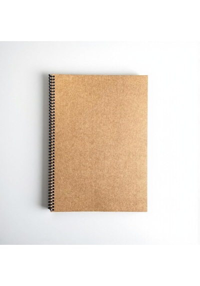 Çizgisiz Spiralli Not Defteri, A4 Boyut 21x29,7 Cm , 60 Yaprak, 90gr. Ivory Kağıt, Ofis İçin İdeal Siyah Kapak