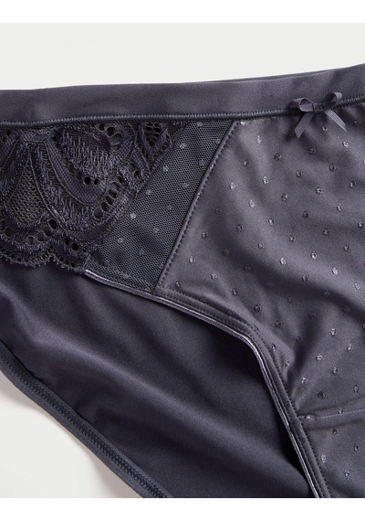 Marks & Spencer 3'lü Amelia Dantelli Bikini Külot Seti T61005760N Lacivert