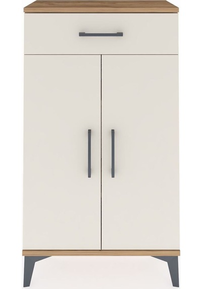 Arges Komodin 2 Raflı Tek Çekmeceli 2 Kapaklı 60x30x106 Çam-a... Çam