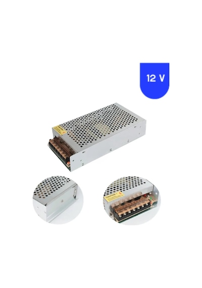 12 Volt 20 Amper Kalın Geniş Metal Kasa Trafo