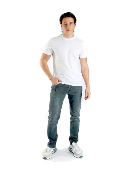 Lee Cooper Baselo Erkek O Yaka T-Shirt Beyaz-17665-Beyaz