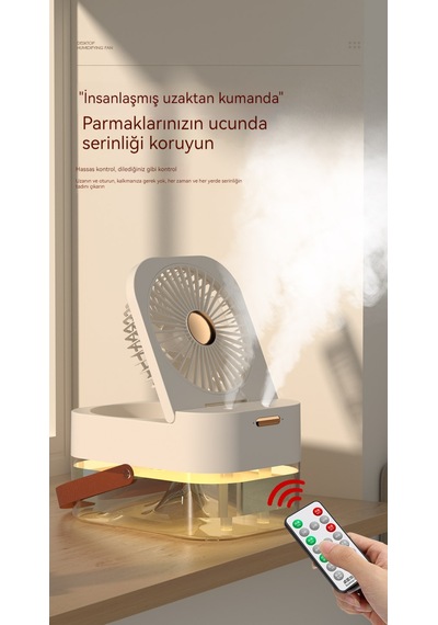 Eternal Luck Uzaktan Kumandalı Masaüstü Sprey Nemlendirici Fan 01