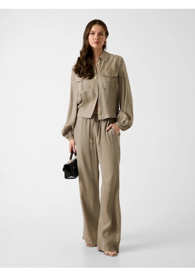 Guess Dalia Akışkan Kısa Kadın Yeşil Gömlek W6gh22w1789-g8cj Yeşil