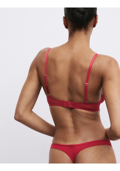 Marks & Spencer Dantelli Destekli Plunge Sütyen T81006844D Kırmızı
