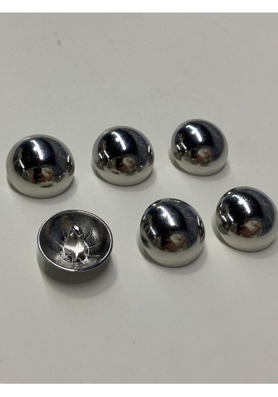 Ceket Hırka Kol Boyu Düğmesi Bombeli Gümüş 6 Lı Set 1,8 Mm 527715
