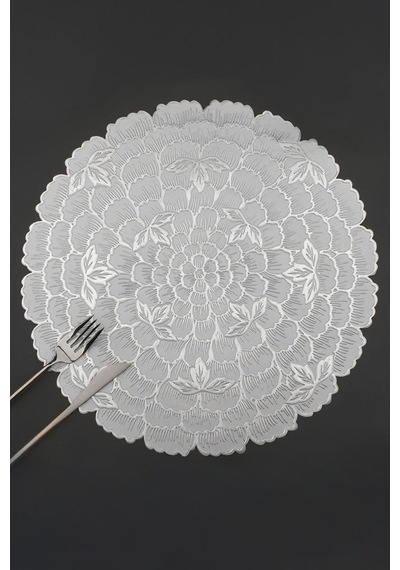 Digithome 6 Lı Amerikan Servisi Supla Yuvarlak Gümüş 38 Cm Acr-623/20