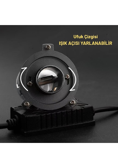 H4 Far Ampül Lazer Mercekli T9-pro Luxury Ayarlı Mini Bi-led Far Ampülü