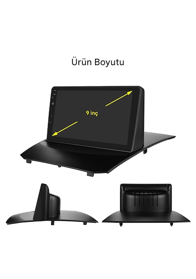 Ford Fiesta 2009-2017 Uyumlu 9 İnç Android Multimedya 1gb Ram 16gb Hafıza Kablosuz Carplay Android Auto Bluetooth 9"