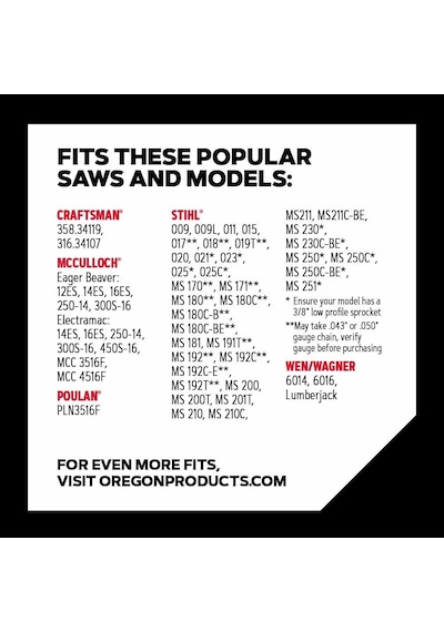 Oregon S55 Advancecut Motorlu Testere Zinciri 16 Inç Bar -55 Tahr