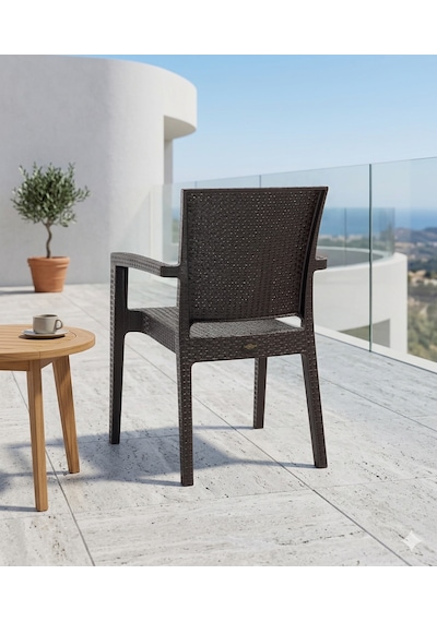 Novussi Paris Rattan Koltuk 4'lü Paket Kahverengi