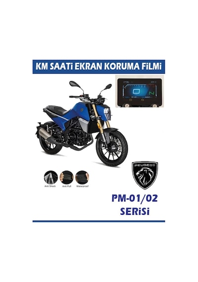 Peugeot Pm-01 / Pm-02 Serisi Motosiklet Ekran Km Koruyucu