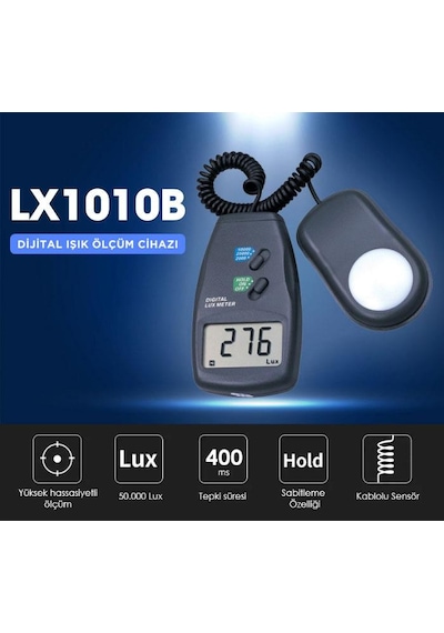 Lx1010b Kablolu Sensörlü Işık Ölçer Lüksmetre