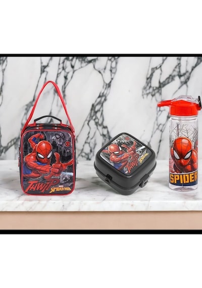 Spıderman Beslenme Çantası Salto Thwip Okul Seti 3 Parça Çok Renkli