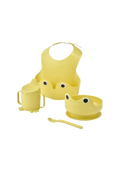 Ikea Mata Çocuk Yemek Seti, Açık Sarı, 4 Parça