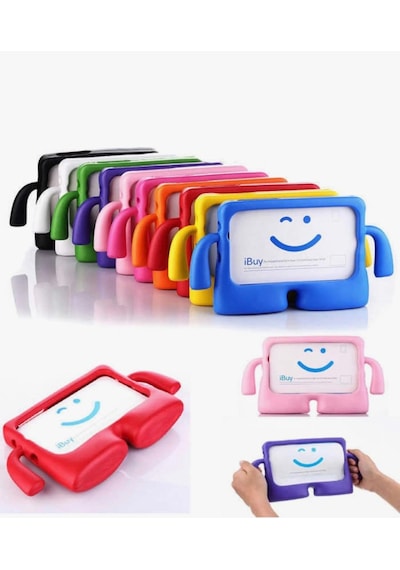Lenovo Yoga Tab Tb710fu 11" Kılıf Kids İbuy Eğlenceli Emoji Standlı Kollu Silikon Arka Kapak