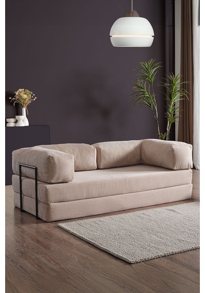 Lounge Aktivite Koltuğu Çok Amaçlı Koltuk Yatak Krem Krem
