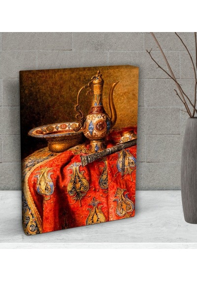 Bk Gift Osmanlı Ibrik Tasarımlı Dekoratif Mini Kanvas Tablo 15X20 (506660968)