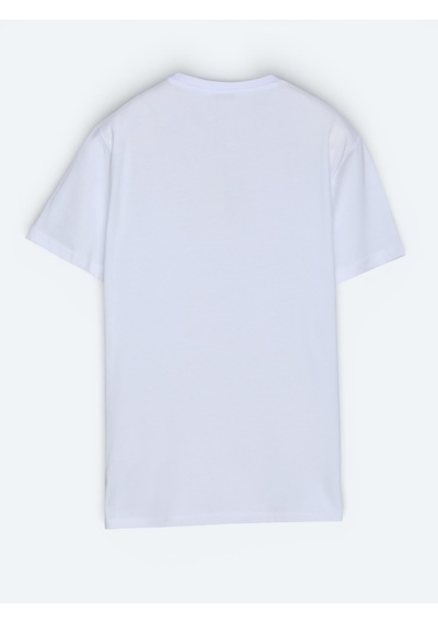 Kip Beyaz Düz %100 Pamuk T-shirt beyaz white