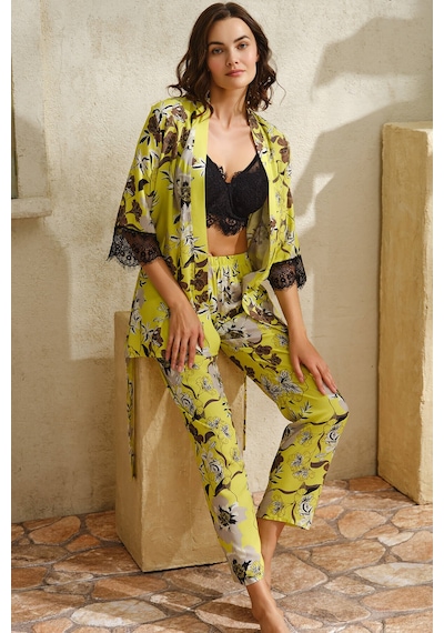 Man5747-1013 Anıl Ev Giyim Man5747 Kadın Dokuma Viskon Çiçek Baskılı Dantelli Sabahlık Balenli Desteksiz Dolgusuz Büstiyer Sütyen Ve Pantolon Pijama 3lü Takım 5747 Yeşil Man5747-1013 Anıl Ev Giyim Man5747 Kadın Dokuma Viskon Çiçek Baskılı Dantelli Sabahlık Balenli Desteksiz Dolgusuz Büstiyer Sütyen Ve Pantolon Pijama 3lü Takım 5747 Yeşil