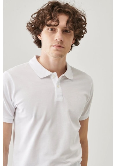 Lee Polo Yaka Erkek T-shirt L211810102 Beyaz