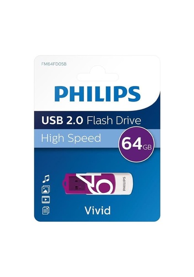 Vivid Serisi 64gb Usb 2.0 High Speed Flash Bellek Fm64fd05b/00