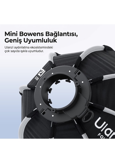 Ulanzi Fold Qs30 30cm Mini Bowens Mount Gridli Octagonal Softbox - L304