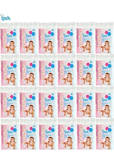İpek Bebek Temizleme Pamuğu 1440 Adet (24Pk*60)