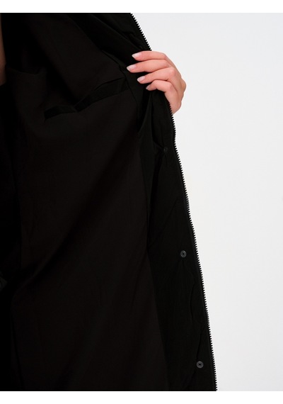 Loose Fit Kadın Mont Siyah