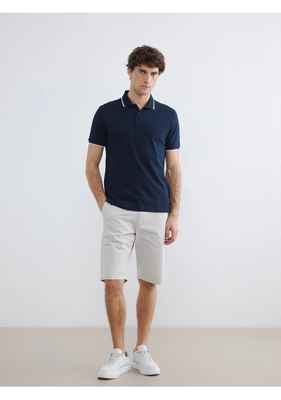 LC Waikiki Lcwaıkıkı Classic Lacivert Polo Yaka Pike Erkek Tişört Navy