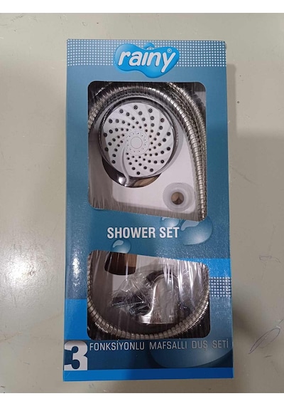 Rainy Eko Fonksiyonlu Mafsallı Duş Seti Beyaz