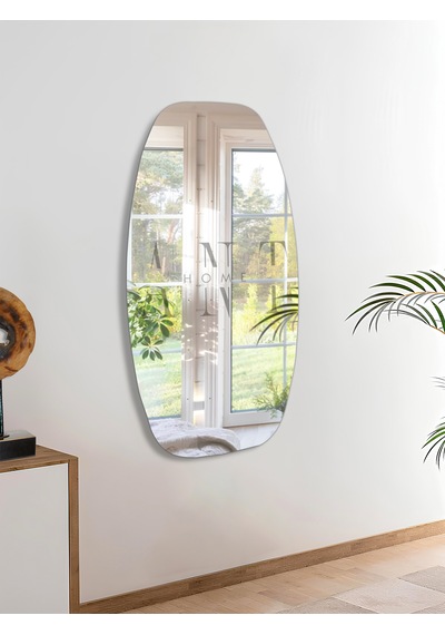 Dekoratif Ayna, Konsol Aynası, Duvar Aynası,dresuar Aynası 120x60 Gümüş