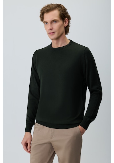Morven Erkek Haki Basic Bisiklet Yaka Triko 27kc017005710 Haki