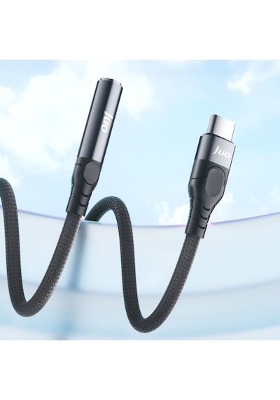 Juo Usb Type-c To 3.5mm Jack Aux Kulaklık Mikrofon Çevirici Dönüştürücü Adaptör Kablo