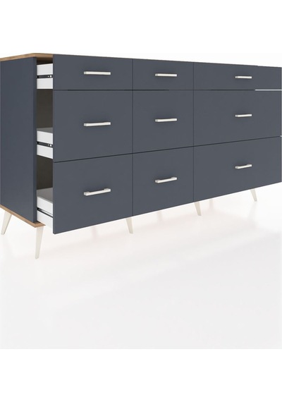 Kronos Konsol 9 Çekmeceli 176x59x99 Antrasit-çam/antrasit Antrasit-çam/antrasit Kronos Konsol 9 Çekmeceli 176x59x99 Antrasit-çam/antrasit Antrasit-çam/antrasit