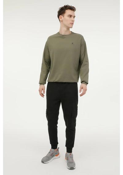 Lumberjack Sweatshirt Erkek Haki Mb Sn75 C Neck Sw 000000000102696690