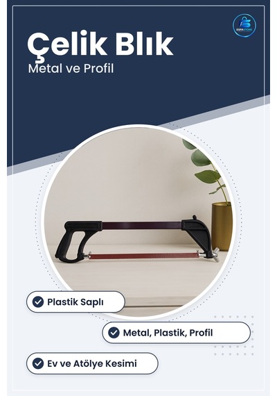 Hobi Demir Testere Plastik Saplı Çelik Blıklı Metal Boru Profil S
