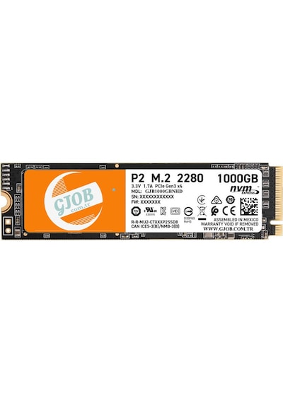 Gjob 1tb M2 Nvme Ssd Disk 2450mb/s-3000mbs Pcı-e 3.0 Nvme M.2 2280 Ssd 1