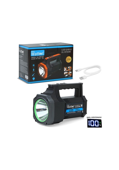 25w Led Şarjlı El Feneri Kamp, Ve Acil Durum İçin Güçlü Aydınlatma Wt-417