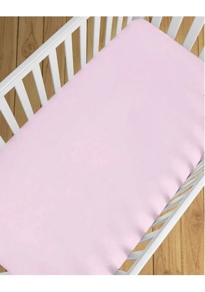 Naturel Cotton 100x150 CM Lastiksiz Pembe Bebe Çarşafı Bed Sheet For Baby
