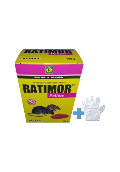Kulsan Ratimor Pellets Hazır Fare Yemi 100 Gr Ve Uygulama Eldiveni